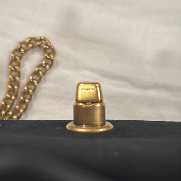 Authentic Coach Black Leather Chain Bag - Picture 4 of 11